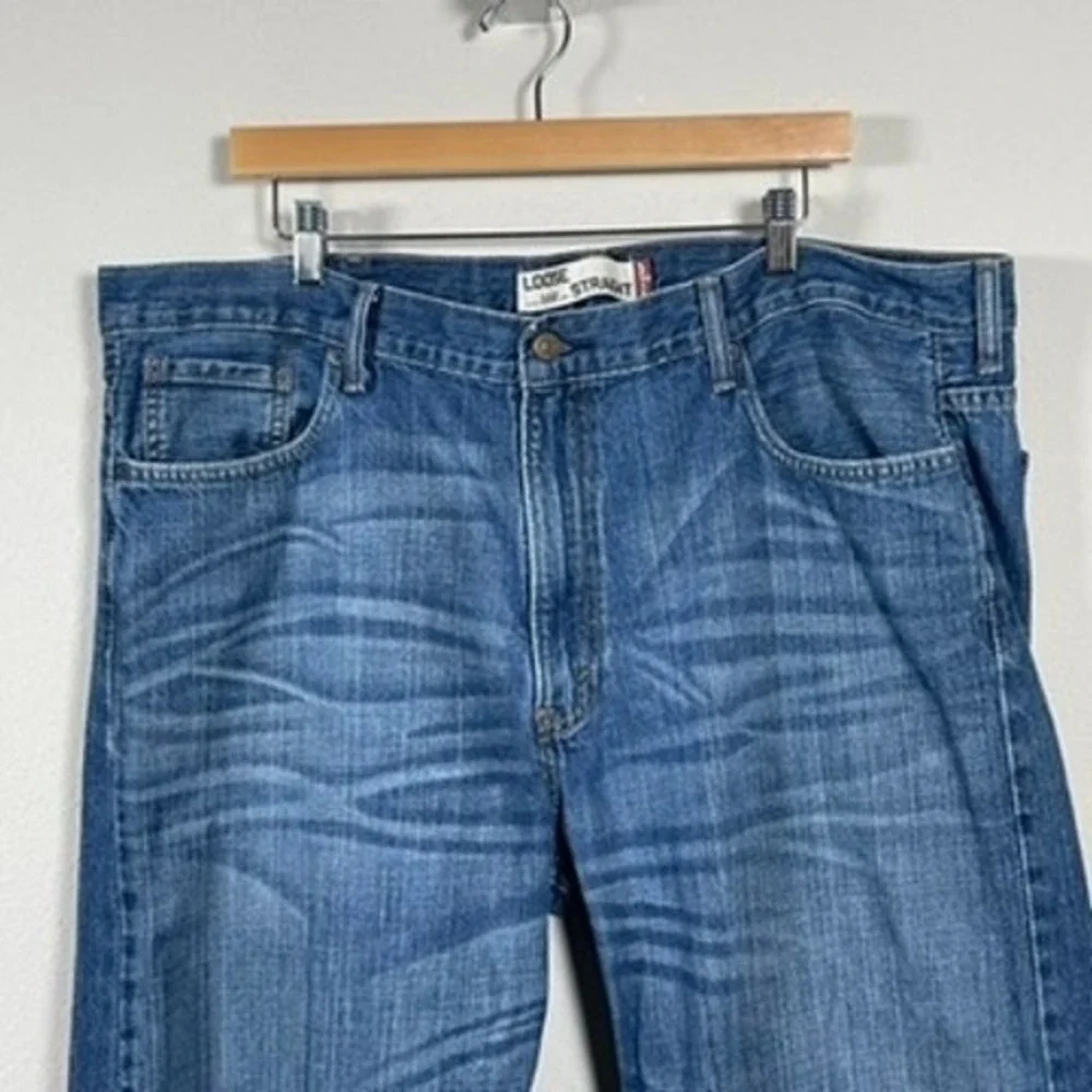 Levi's 569 Loose‎ Straight Jeans Mens 42x32 Blue 90s Grunge Y2K Baggy Classic